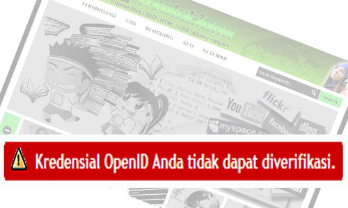 Kredensial OpenID Anda Tidak Dapat di Verifikasi